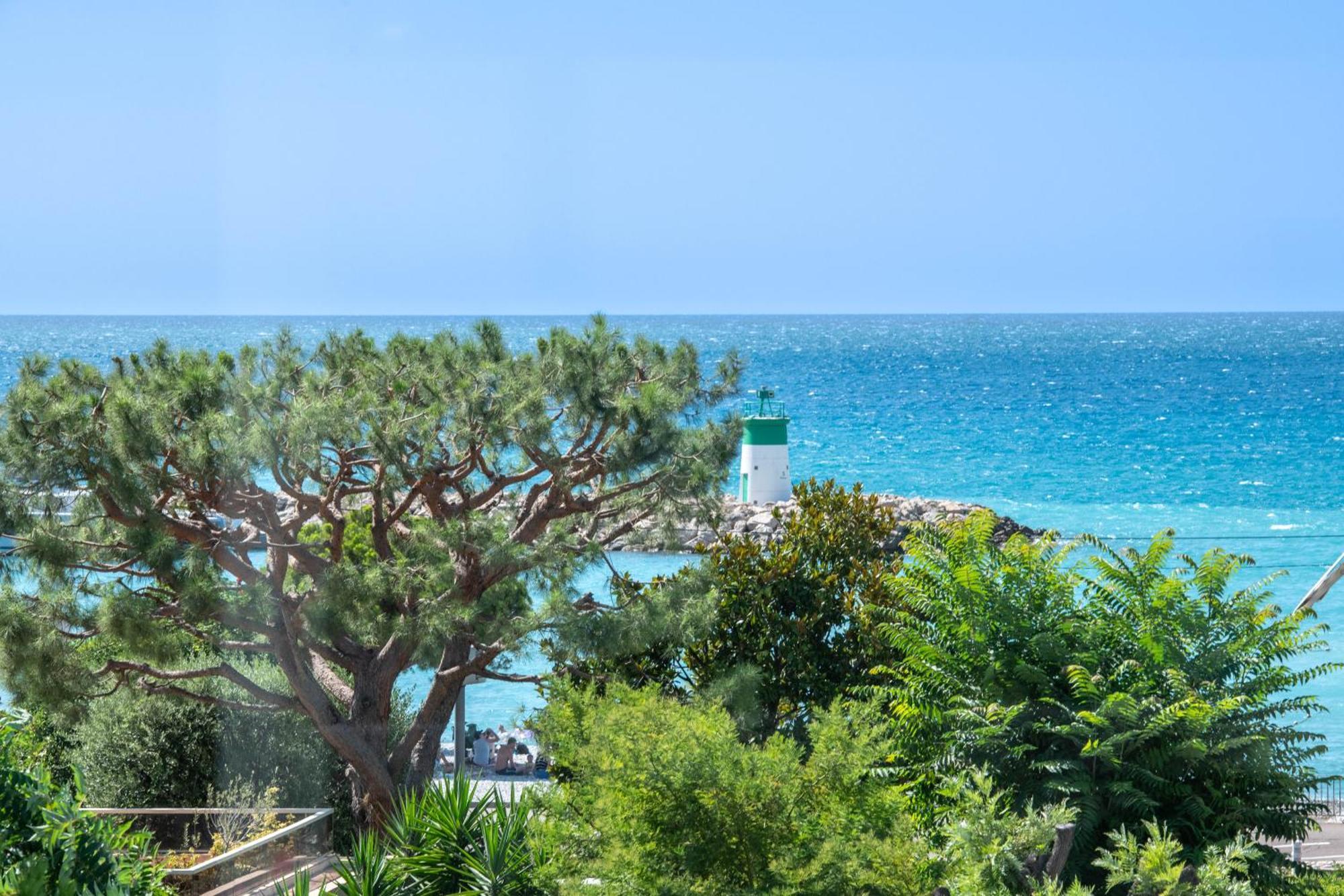 Residence Mediterranee - Beachfront - Sun And Seaview - Pool - Private Parking Cagnes-sur-Mer Kültér fotó