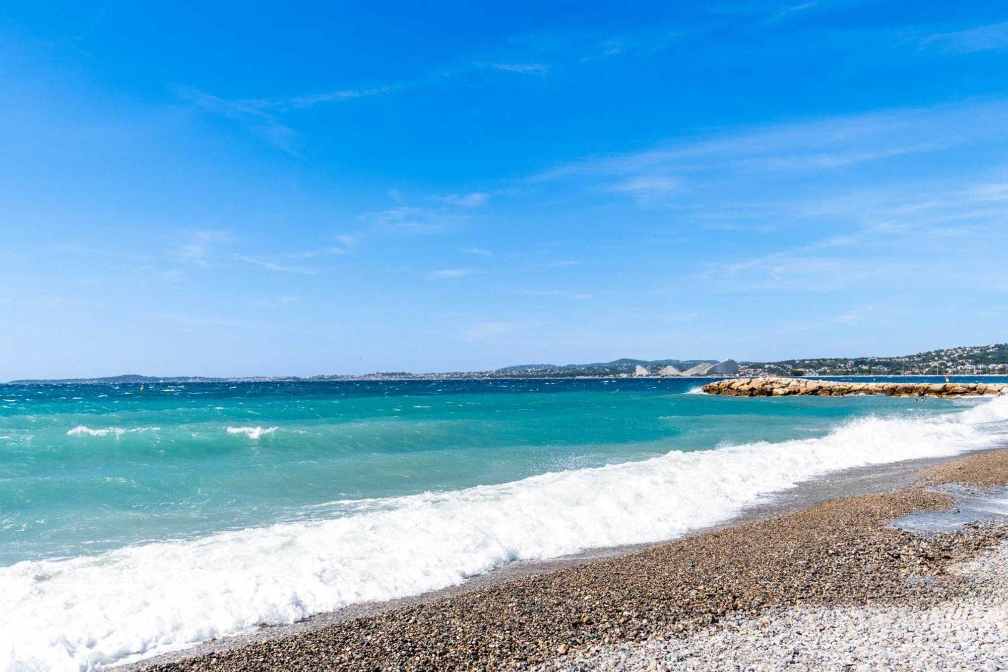 Residence Mediterranee - Beachfront - Sun And Seaview - Pool - Private Parking Cagnes-sur-Mer Kültér fotó